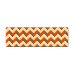 Modern Retro Chevron Patchwork Pattern  Bumper Sticker by GardenOfOphir