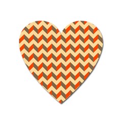 Modern Retro Chevron Patchwork Pattern  Magnet (heart)