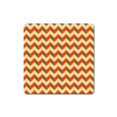 Modern Retro Chevron Patchwork Pattern  Magnet (square)