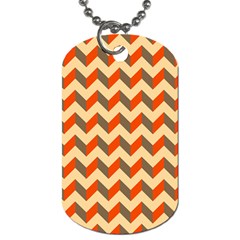 Modern Retro Chevron Patchwork Pattern  Dog Tag (one Sided)