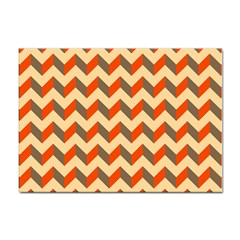 Modern Retro Chevron Patchwork Pattern  A4 Sticker 10 Pack