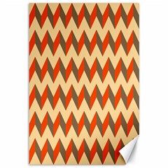 Modern Retro Chevron Patchwork Pattern  Canvas 12  X 18  (unframed)