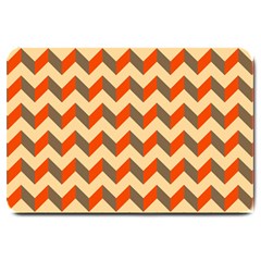 Modern Retro Chevron Patchwork Pattern  Large Door Mat