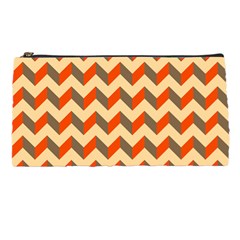 Modern Retro Chevron Patchwork Pattern  Pencil Case by GardenOfOphir