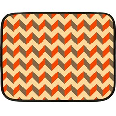 Modern Retro Chevron Patchwork Pattern  Mini Fleece Blanket (two Sided)