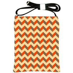 Modern Retro Chevron Patchwork Pattern  Shoulder Sling Bag