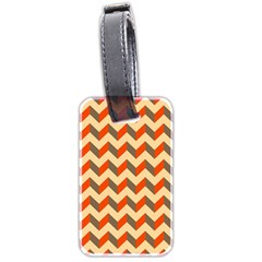 Modern Retro Chevron Patchwork Pattern  Luggage Tag (two Sides)