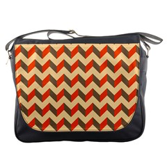 Modern Retro Chevron Patchwork Pattern  Messenger Bag