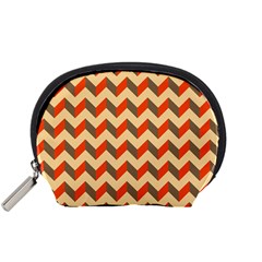 Modern Retro Chevron Patchwork Pattern  Accessory Pouch (small)