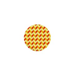 Modern Retro Chevron Patchwork Pattern  1  Mini Button