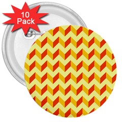 Modern Retro Chevron Patchwork Pattern  3  Button (10 Pack)