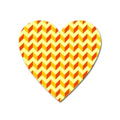 Modern Retro Chevron Patchwork Pattern  Magnet (heart)