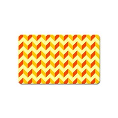 Modern Retro Chevron Patchwork Pattern  Magnet (name Card)