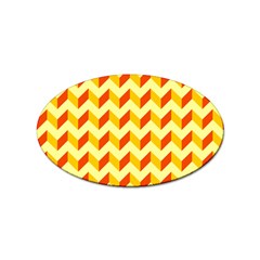 Modern Retro Chevron Patchwork Pattern  Sticker 10 Pack (oval) by GardenOfOphir