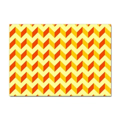 Modern Retro Chevron Patchwork Pattern  A4 Sticker 10 Pack