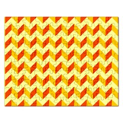 Modern Retro Chevron Patchwork Pattern  Jigsaw Puzzle (rectangle) by GardenOfOphir