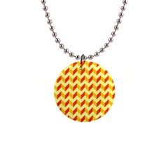 Modern Retro Chevron Patchwork Pattern  Button Necklace