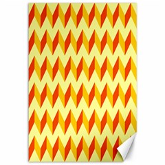 Modern Retro Chevron Patchwork Pattern  Canvas 12  X 18  (unframed)