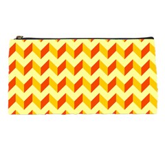 Modern Retro Chevron Patchwork Pattern  Pencil Case by GardenOfOphir