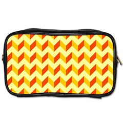 Modern Retro Chevron Patchwork Pattern  Travel Toiletry Bag (one Side)