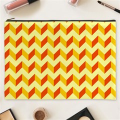 Modern Retro Chevron Patchwork Pattern  Cosmetic Bag (xxxl)