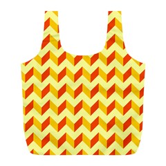 Modern Retro Chevron Patchwork Pattern  Reusable Bag (l)