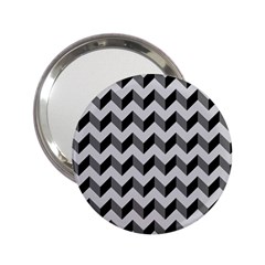 Modern Retro Chevron Patchwork Pattern  Handbag Mirror (2 25 ) by GardenOfOphir