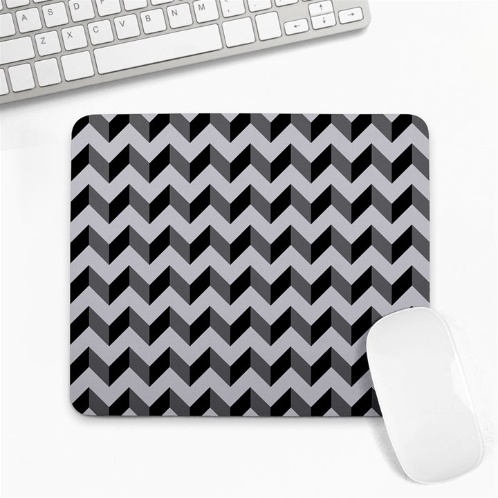 Modern Retro Chevron Patchwork Pattern  Large Mouse Pad (Rectangle)