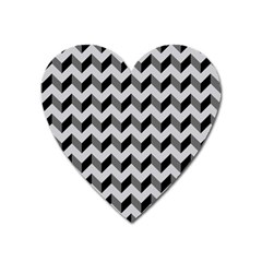 Modern Retro Chevron Patchwork Pattern  Magnet (heart)