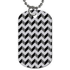 Modern Retro Chevron Patchwork Pattern  Dog Tag (one Sided)