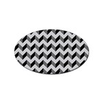 Modern Retro Chevron Patchwork Pattern  Sticker 100 Pack (Oval) Front