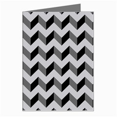 Modern Retro Chevron Patchwork Pattern  Greeting Card by GardenOfOphir