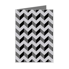 Modern Retro Chevron Patchwork Pattern  Mini Greeting Card by GardenOfOphir