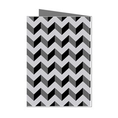 Modern Retro Chevron Patchwork Pattern  Mini Greeting Card (8 Pack) by GardenOfOphir