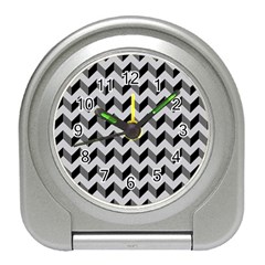 Modern Retro Chevron Patchwork Pattern  Desk Alarm Clock