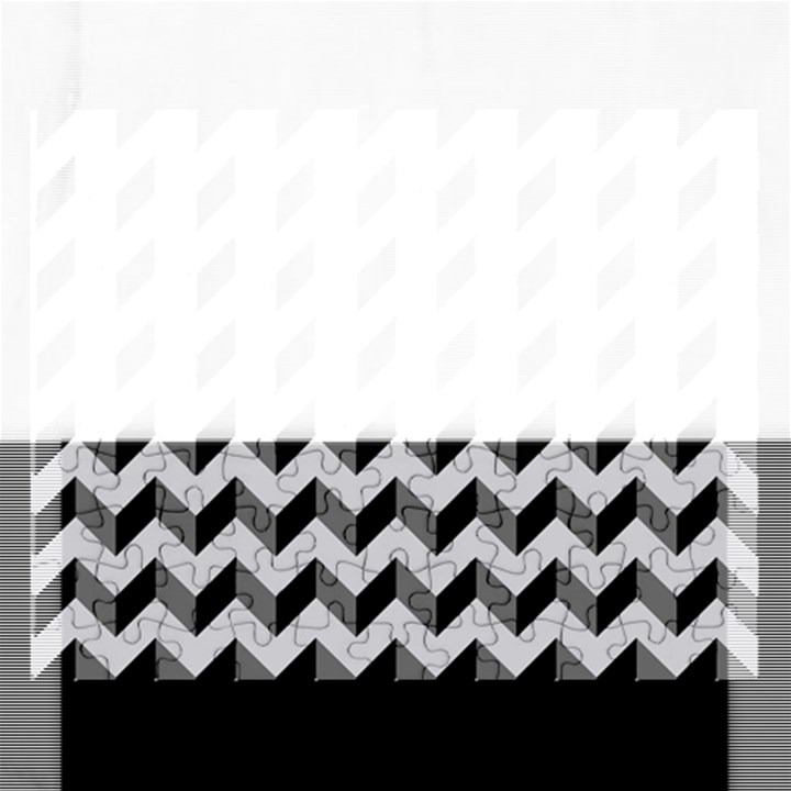 Modern Retro Chevron Patchwork Pattern  Jigsaw Puzzle (Rectangle)