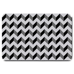 Modern Retro Chevron Patchwork Pattern  Large Door Mat