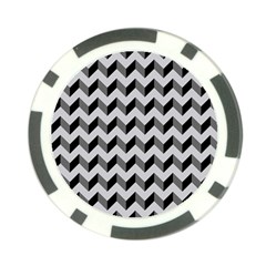 Modern Retro Chevron Patchwork Pattern  Poker Chip (10 Pack)