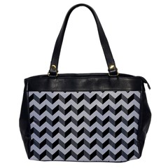 Modern Retro Chevron Patchwork Pattern  Oversize Office Handbag (one Side)