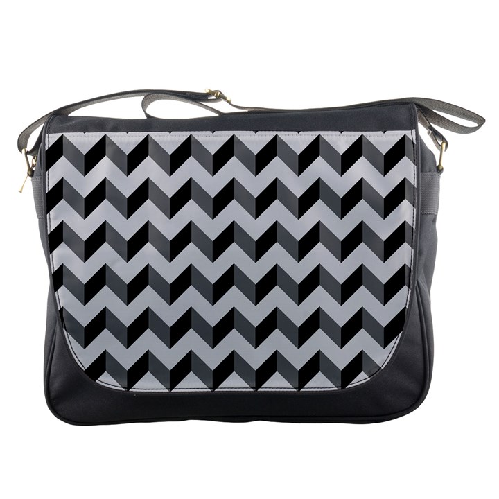 Modern Retro Chevron Patchwork Pattern  Messenger Bag