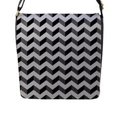 Modern Retro Chevron Patchwork Pattern  Flap Closure Messenger Bag (large)