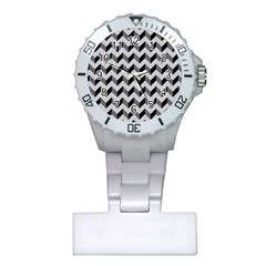 Modern Retro Chevron Patchwork Pattern  Nurses Watch