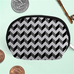 Modern Retro Chevron Patchwork Pattern  Accessory Pouch (medium)