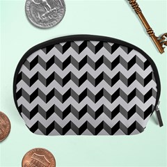 Modern Retro Chevron Patchwork Pattern  Accessory Pouch (large)