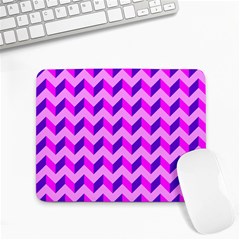 Modern Retro Chevron Patchwork Pattern Small Mouse Pad (rectangle) by GardenOfOphir