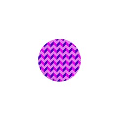 Modern Retro Chevron Patchwork Pattern 1  Mini Button