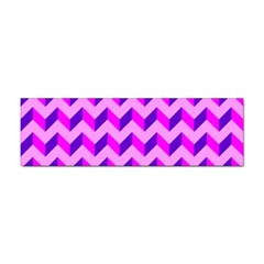 Modern Retro Chevron Patchwork Pattern Bumper Sticker by GardenOfOphir