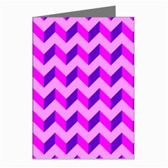 Modern Retro Chevron Patchwork Pattern Greeting Card (8 Pack) by GardenOfOphir