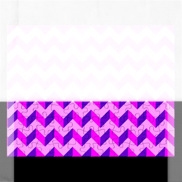 Modern Retro Chevron Patchwork Pattern Jigsaw Puzzle (Rectangle)