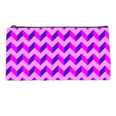 Modern Retro Chevron Patchwork Pattern Pencil Case by GardenOfOphir